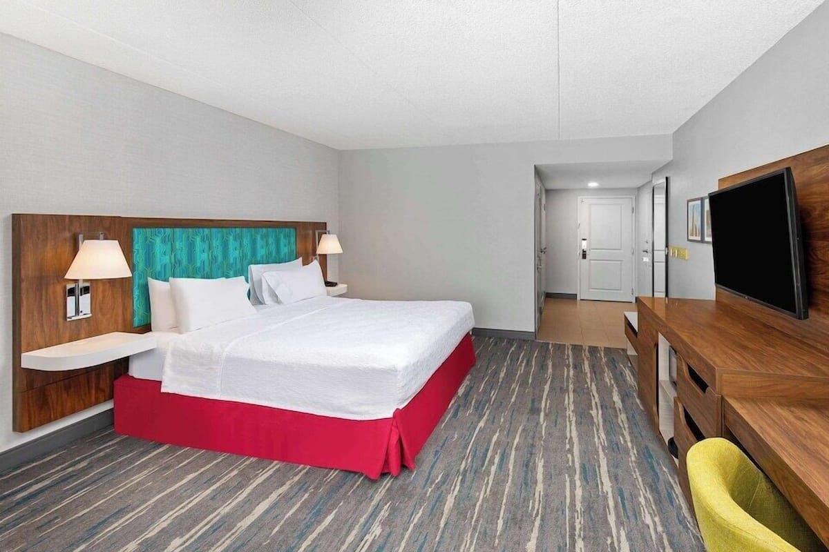 Desk, blackout curtains, iron/ironing board, free WiFi