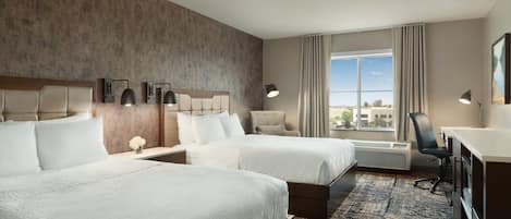 In-room safe, desk, laptop workspace, blackout curtains
