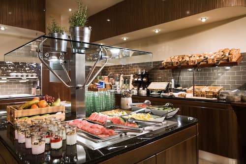 Daily self-serve breakfast for a fee