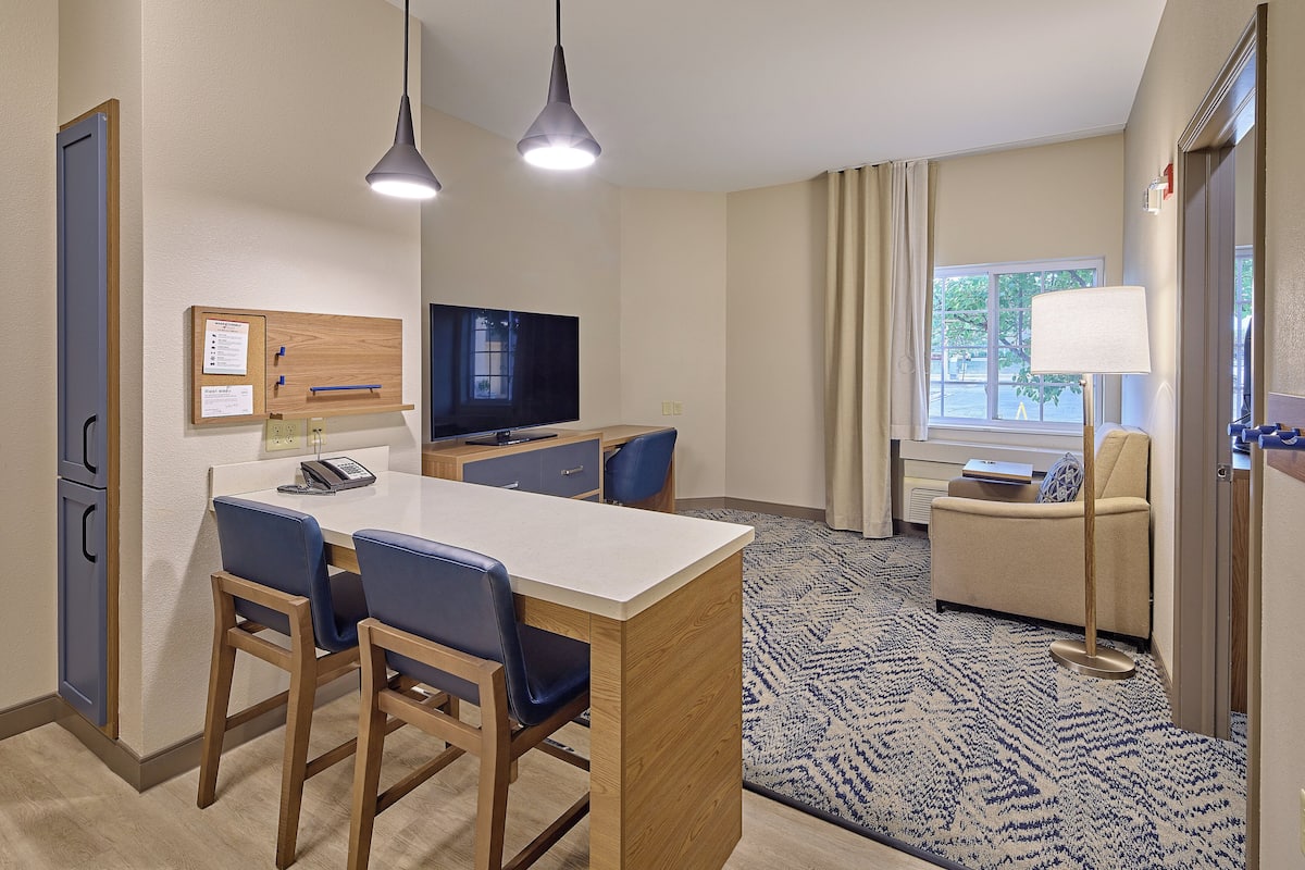 Suite, 1 Bedroom | 1 bedroom, desk, iron/ironing board, free WiFi