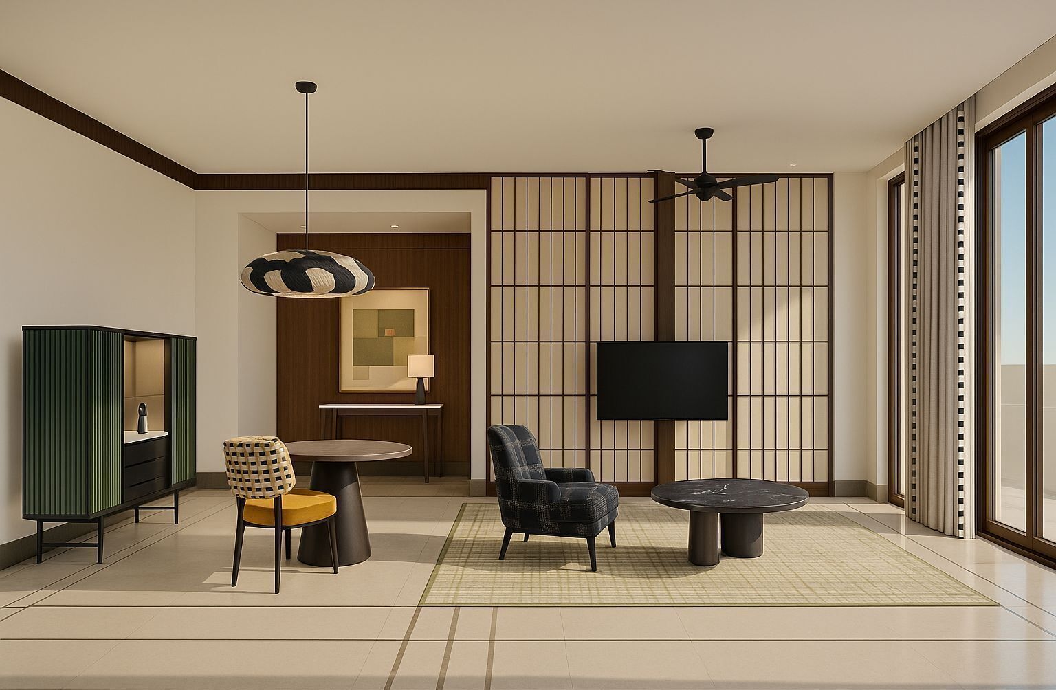 sanctuary suite | living area | lcd tv