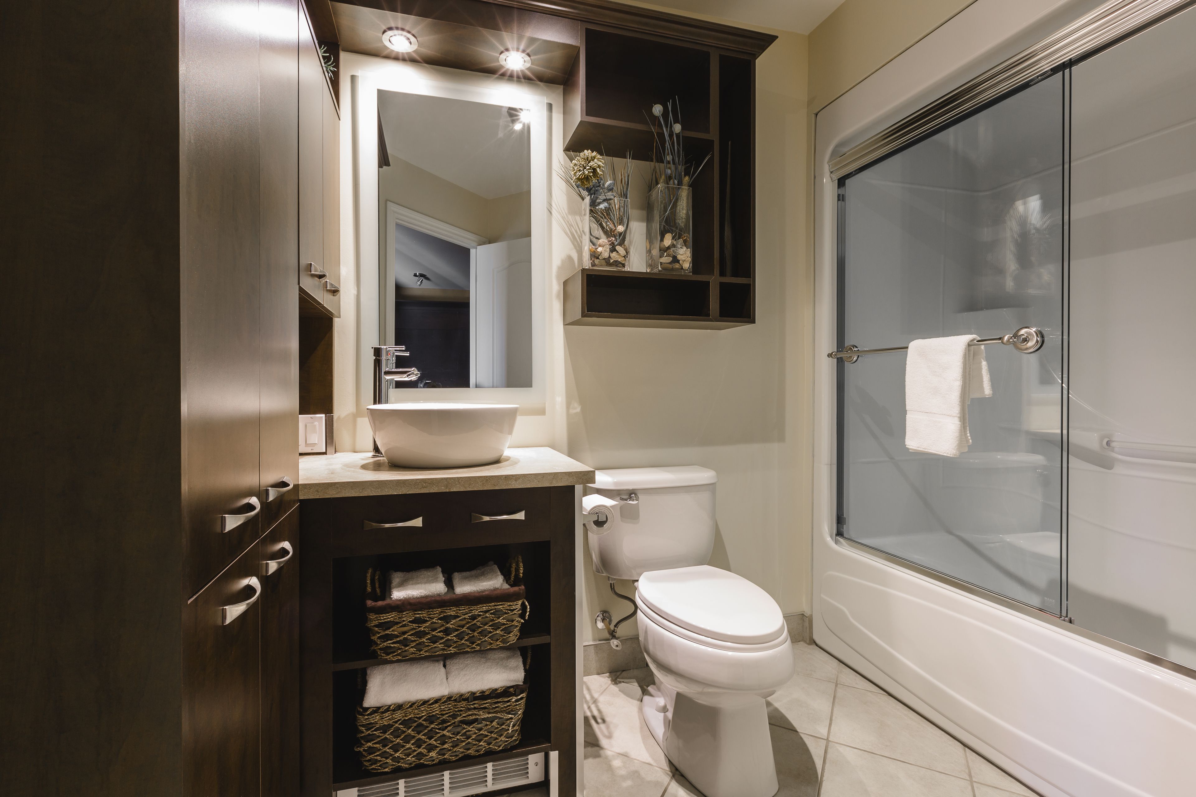 eco-friendly toiletries, hair dryer, towels, soap