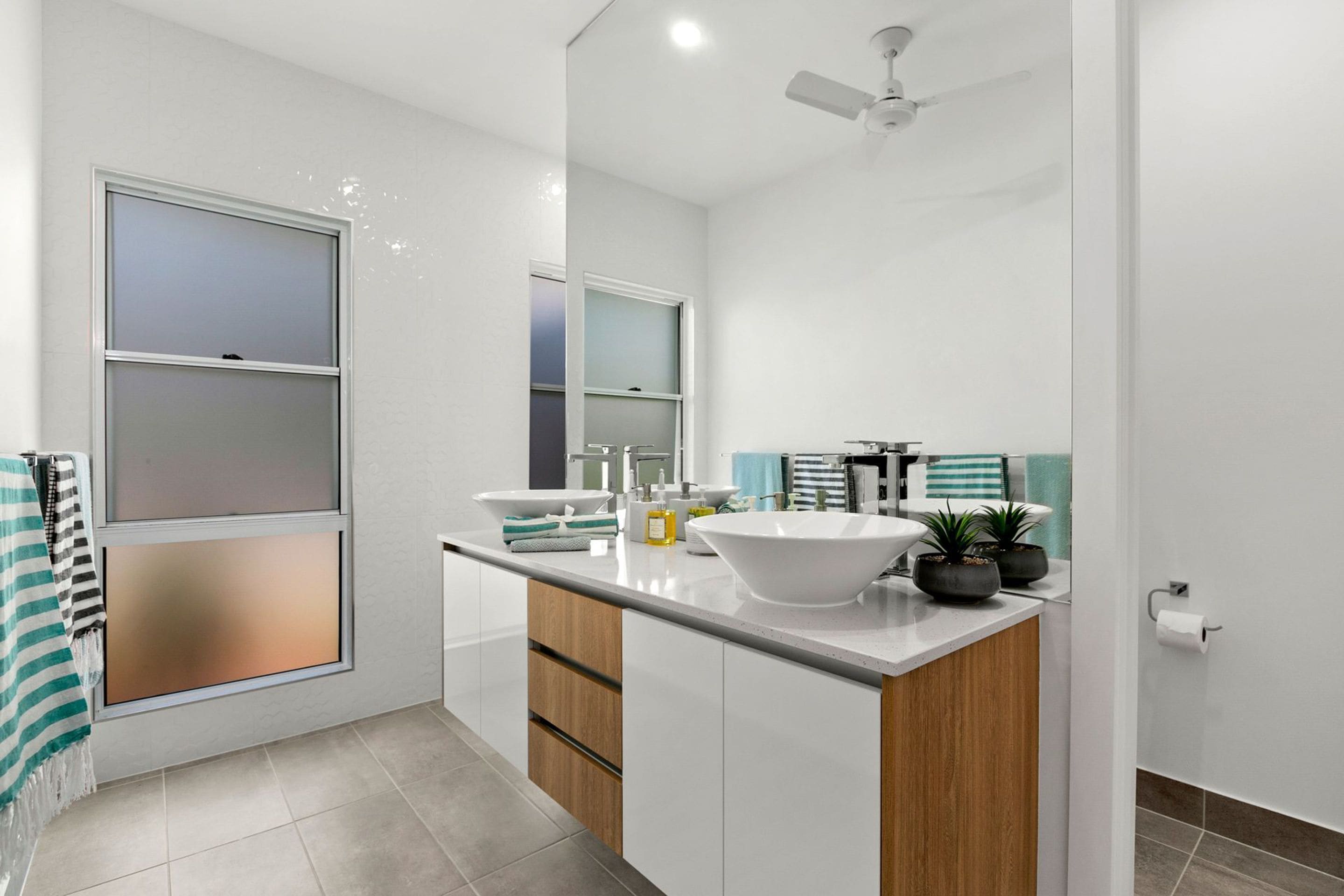 luxury villa | bathroom | shower, hair dryer, towels