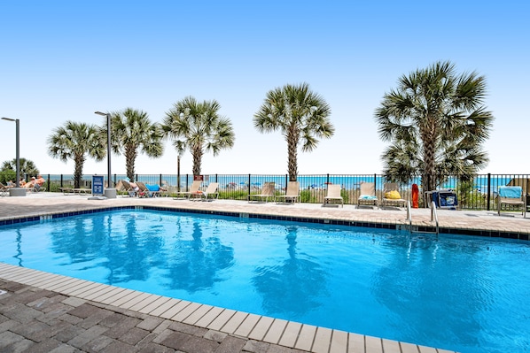 2 outdoor pools, open 8:00 AM to 11:00 PM, sun loungers