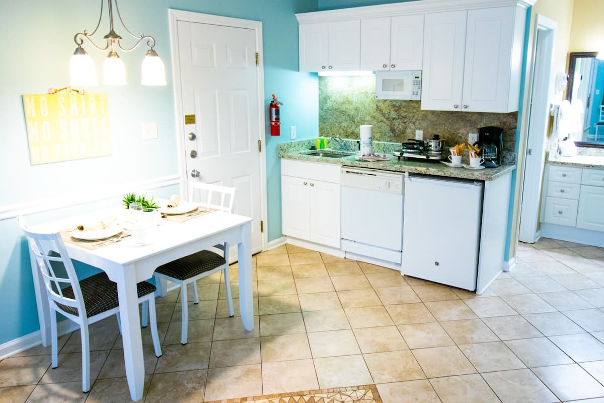 deluxe room, 1 king bed with sofa bed | private kitchen | fridge, microwave, dishwasher, coffee/tea maker