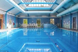 Indoor pool, sun loungers