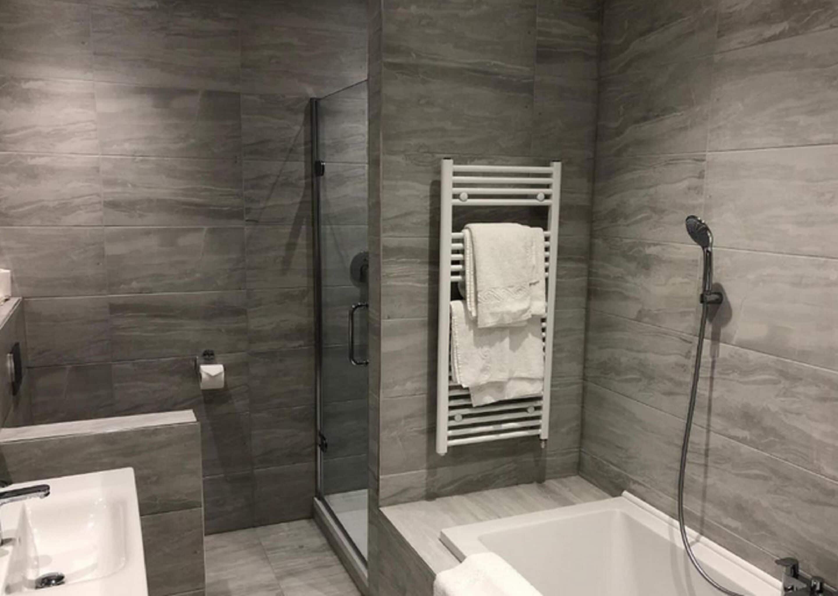 family room | bathroom | hair dryer, towels