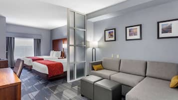 Suite, 2 Queen Beds | Minibar, in-room safe, desk, soundproofing