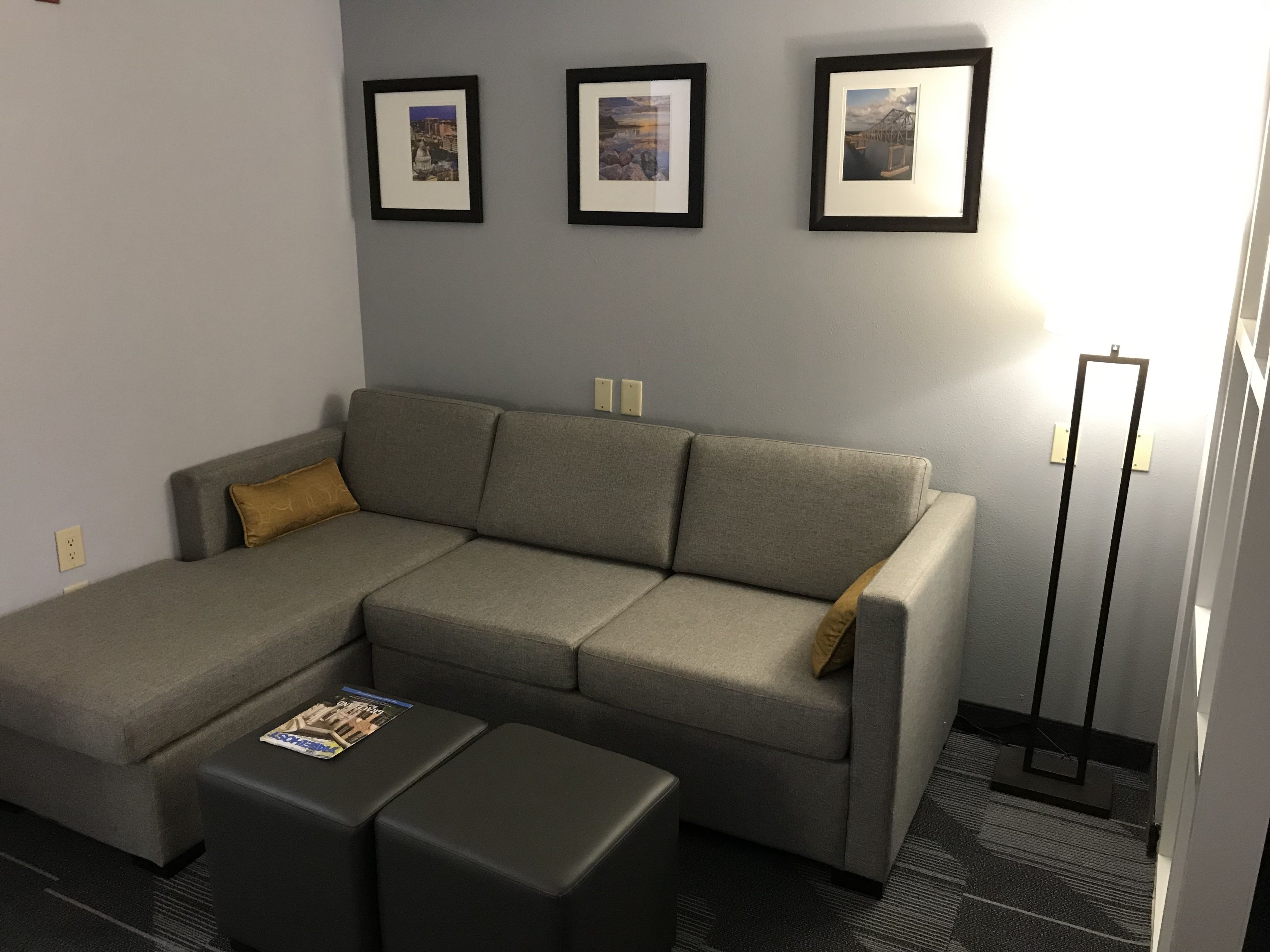 suite, 2 queen beds | living area | 32-inch flat-screen tv with cable channels, tv