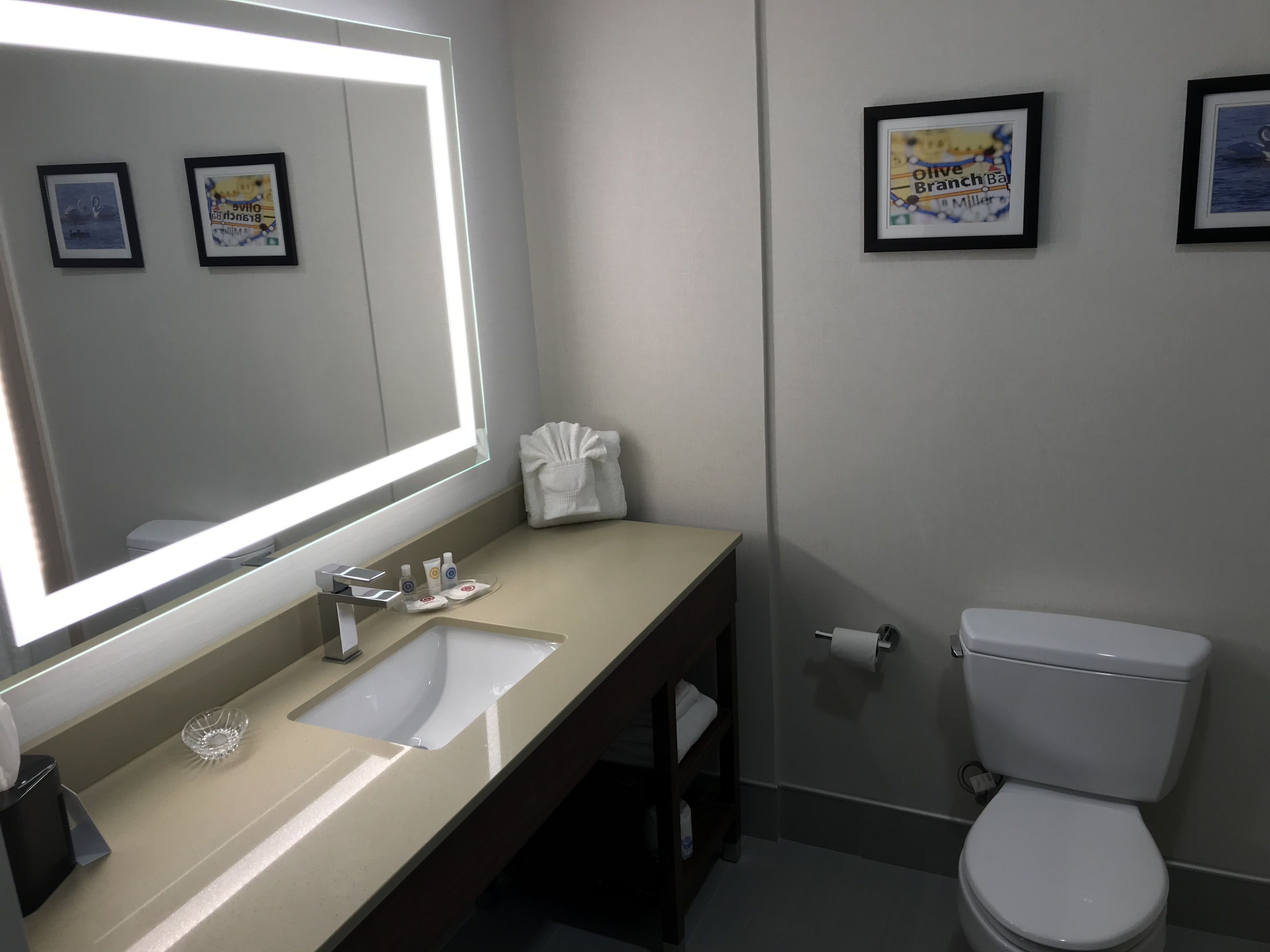 Combined shower/bathtub, deep-soaking bathtub, free toiletries