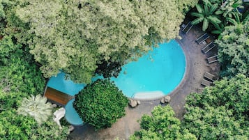 2 outdoor pools, open 7 AM to 9 PM, pool umbrellas, sun loungers