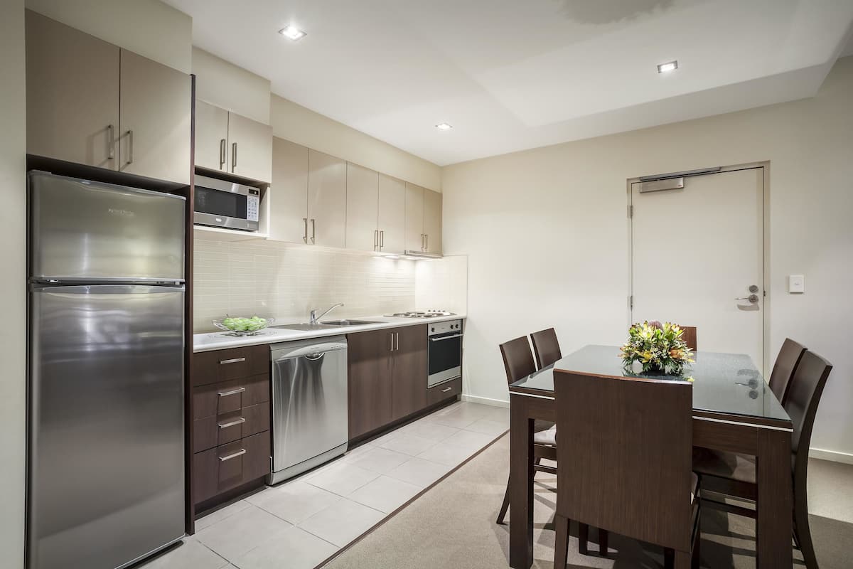 Microwave, stovetop, electric kettle, toaster