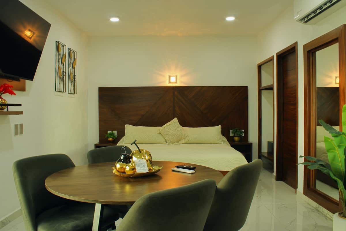 Estudio Confort, vista parcial al océano (Mini) | Caja de seguridad en la habitación, escritorio y wifi gratis