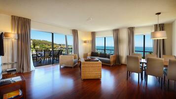 Apartment, 3 Bedrooms, Ocean View | Living area | Flat-screen TV