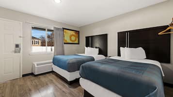 Select Comfort beds, individually furnished, desk, blackout curtains