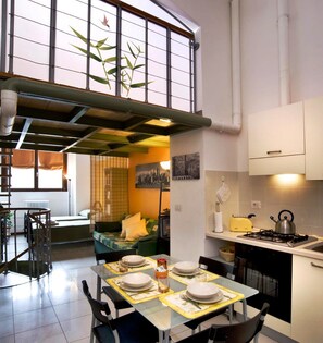 2 levels Apartment, 1 Bedroom - ID3  | Private kitchen - City Residence Milano (Milan)