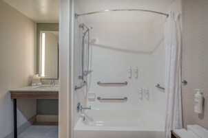 One King Bed, Accessible | Bathroom shower