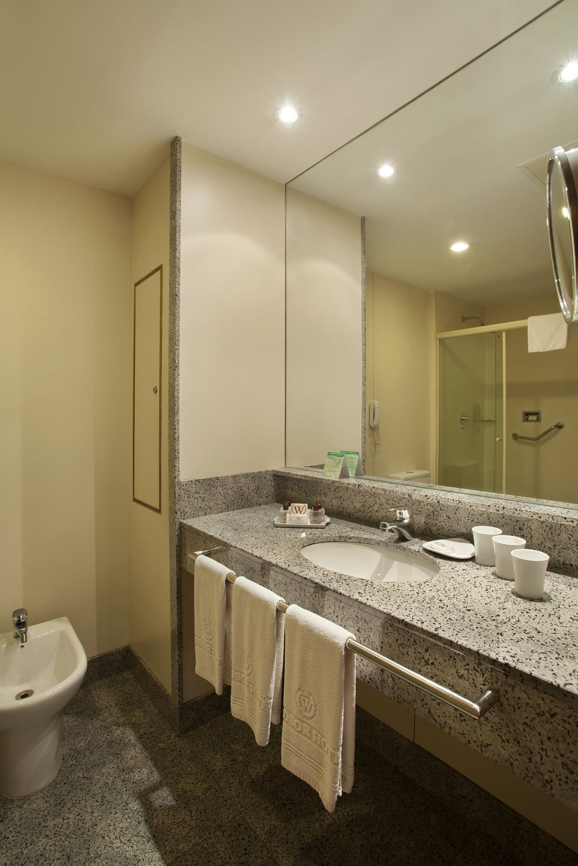 standard single room | bathroom | free toiletries, hair dryer, towels, soap