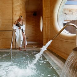 Un sauna, una bañera de hidromasaje, tratamientos corporales
