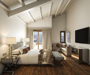 Premium bedding, down duvets, memory-foam beds, free minibar items