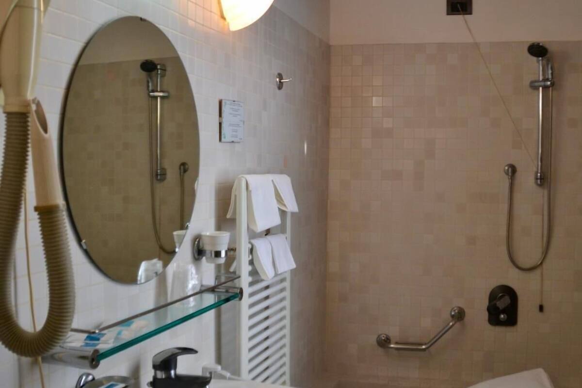 free toiletries, hair dryer, bidet, towels