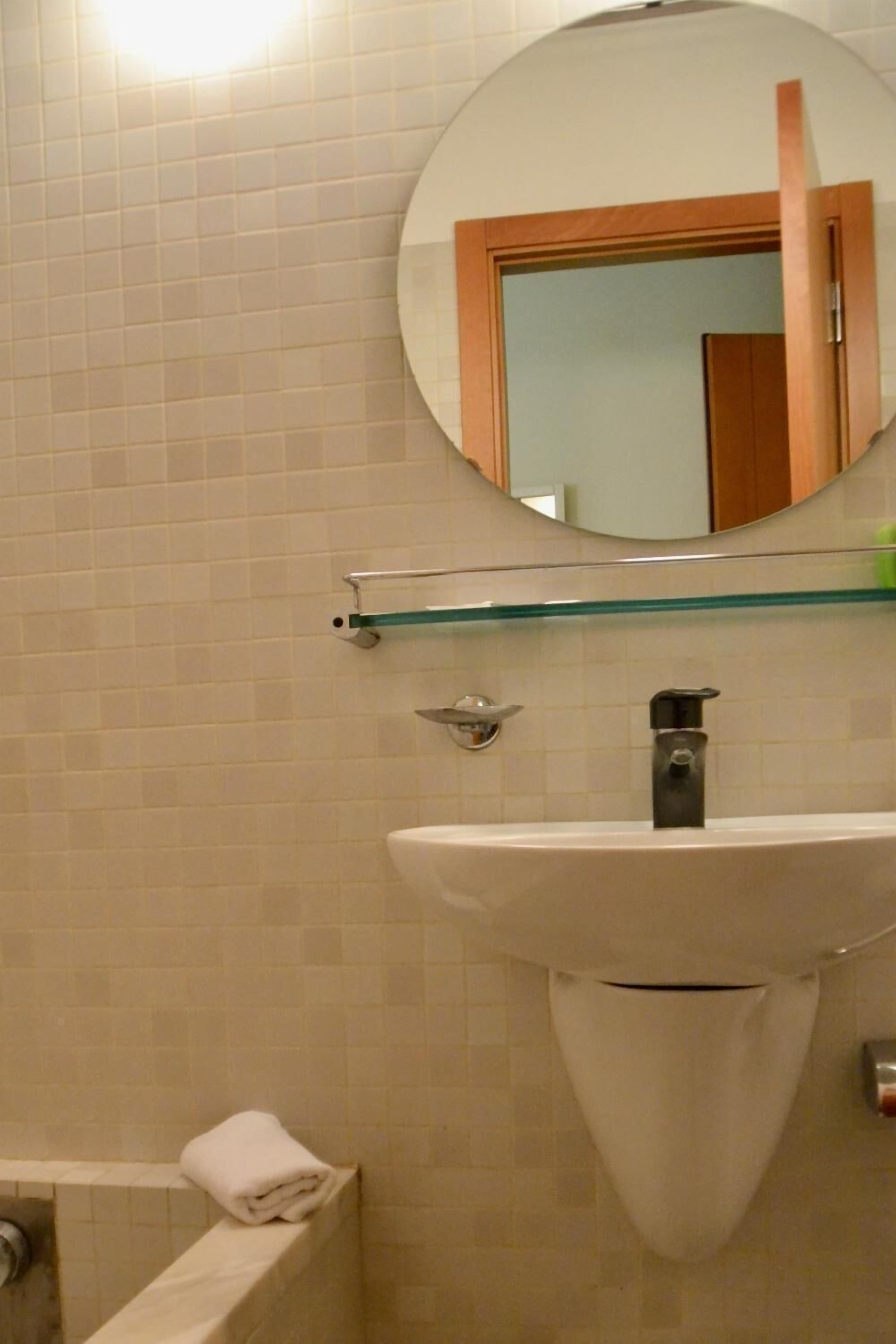 free toiletries, hair dryer, bidet, towels