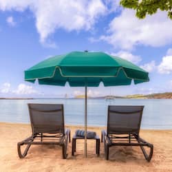 On the beach, snorkeling