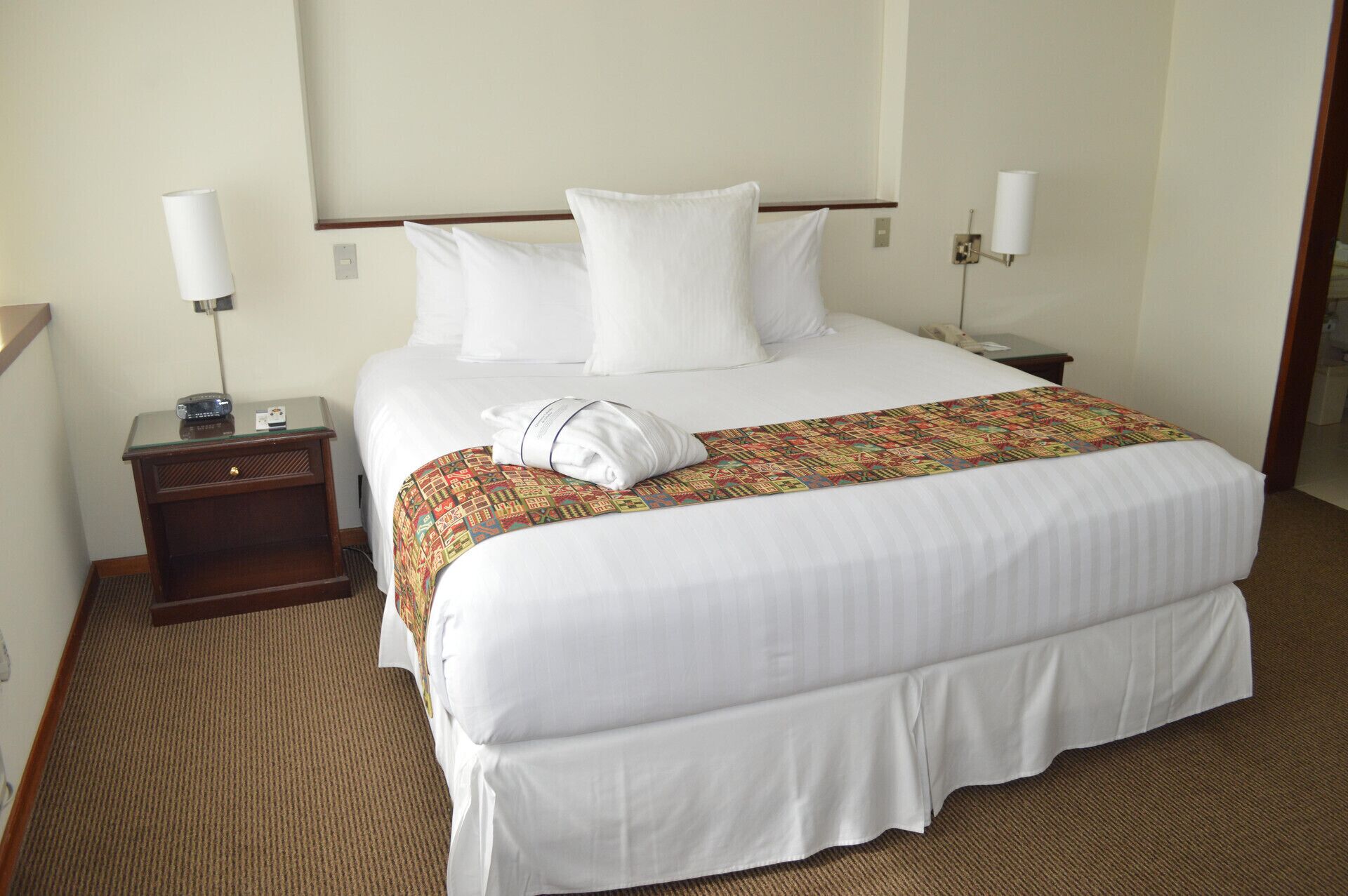 Down duvets, minibar, in-room safe, desk