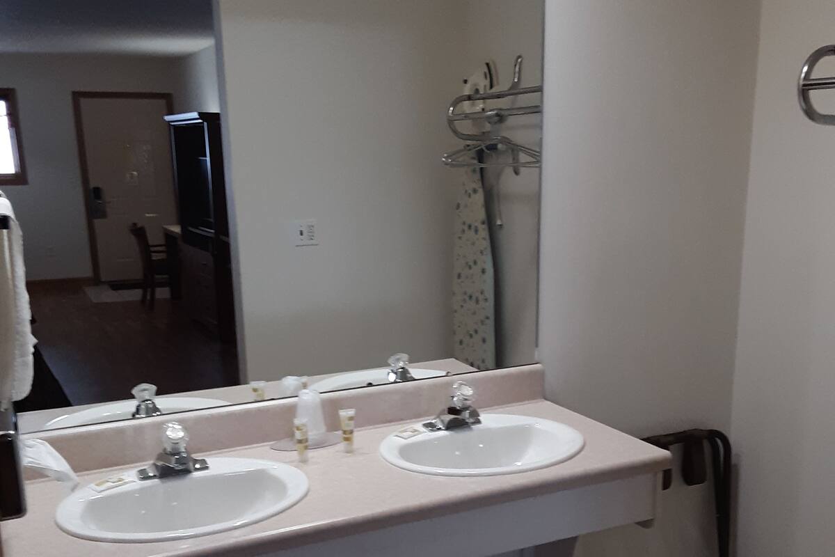 Deluxe Room, 2 Queen Beds, Non Smoking | Living area | TV, DVD player