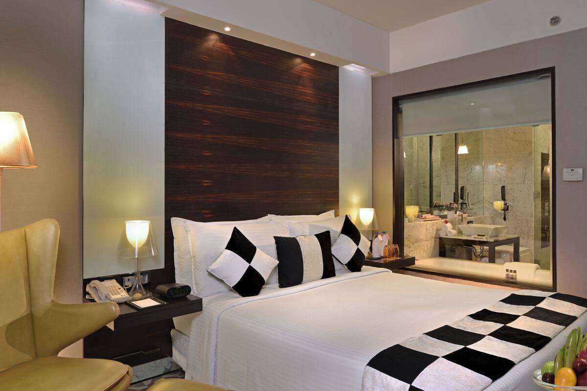Ropa de cama de alta calidad y minibar