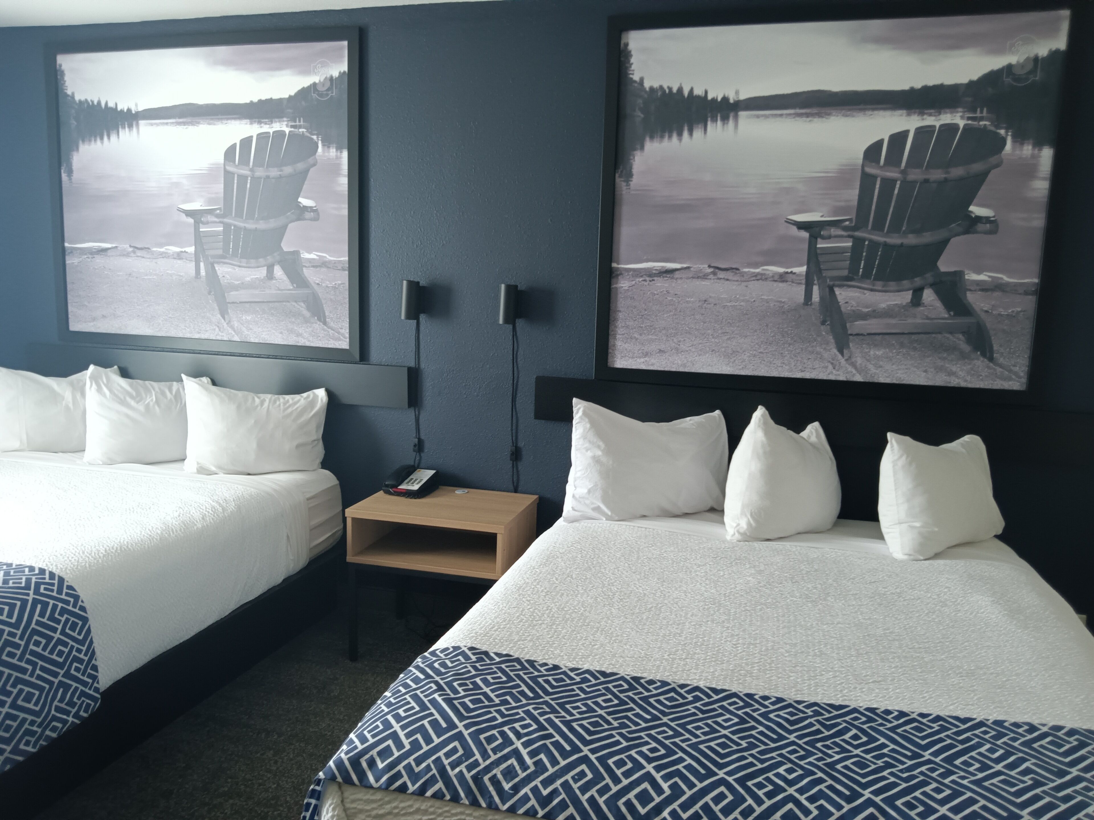 standard room, 2 queen beds | desk, blackout curtains, iron/ironing board, free wifi