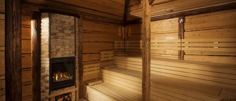 Sauna, tina de hidromasaje y baño de vapor