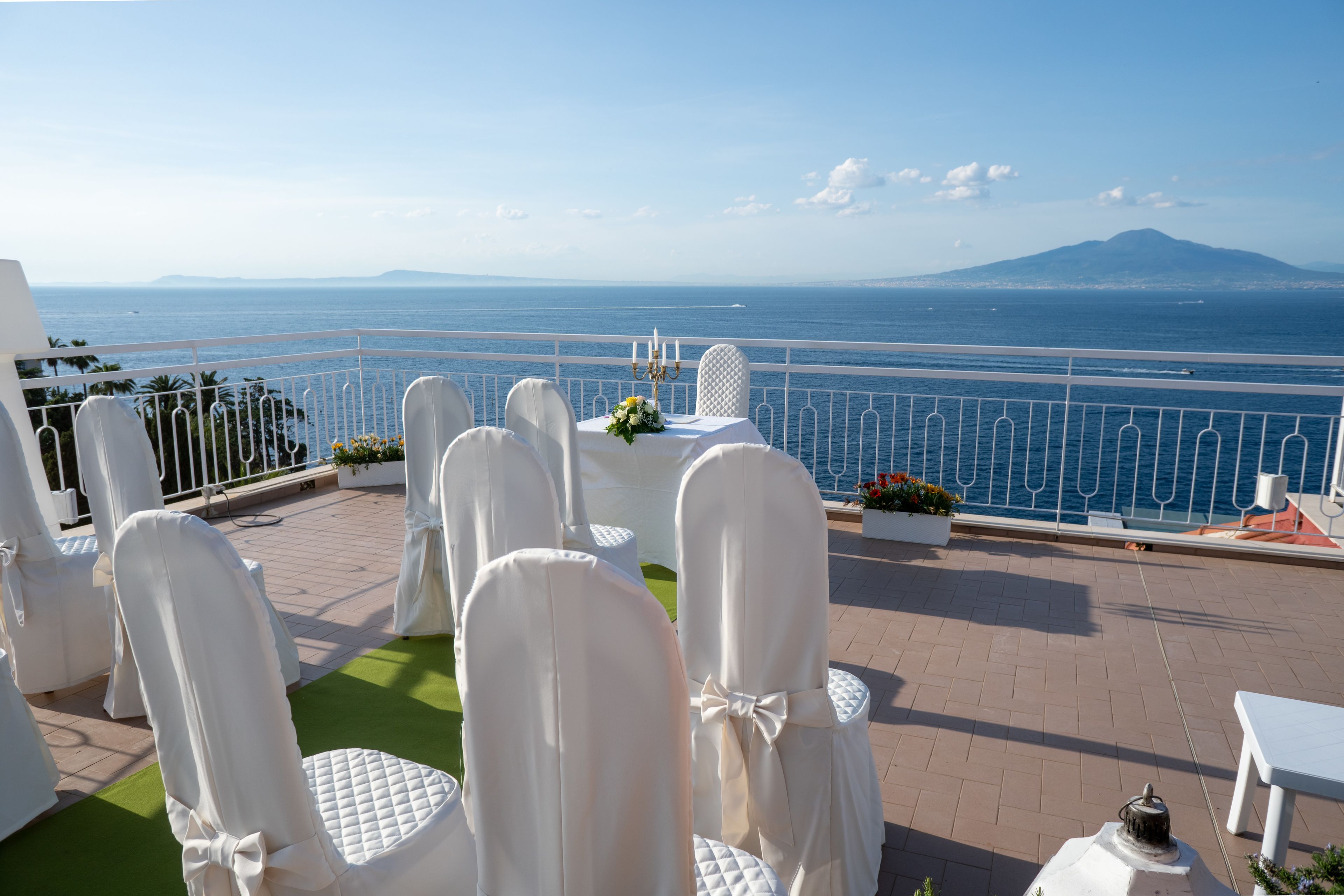 Outdoor wedding area