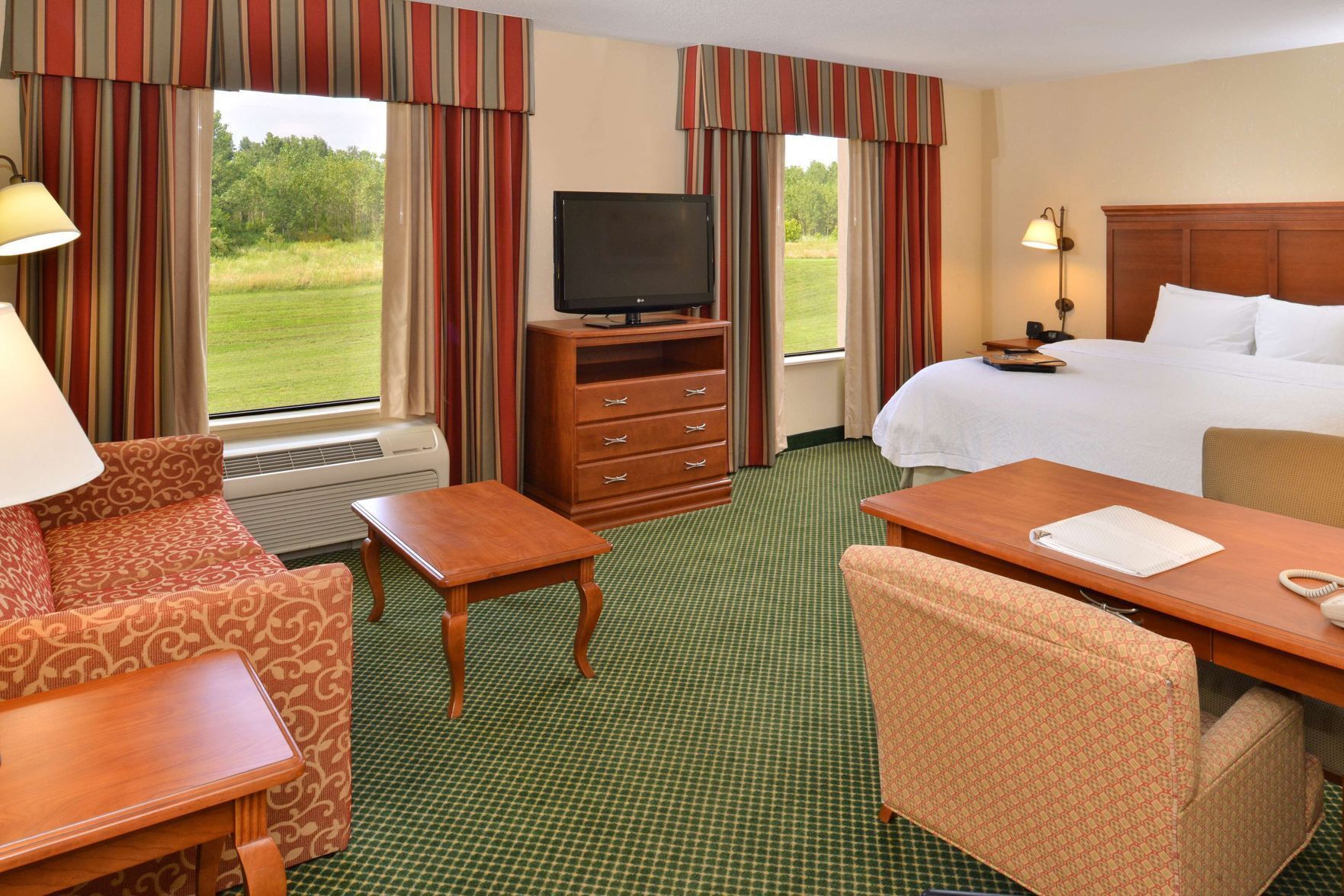 In-room safe, desk, iron/ironing board, free cribs/infant beds