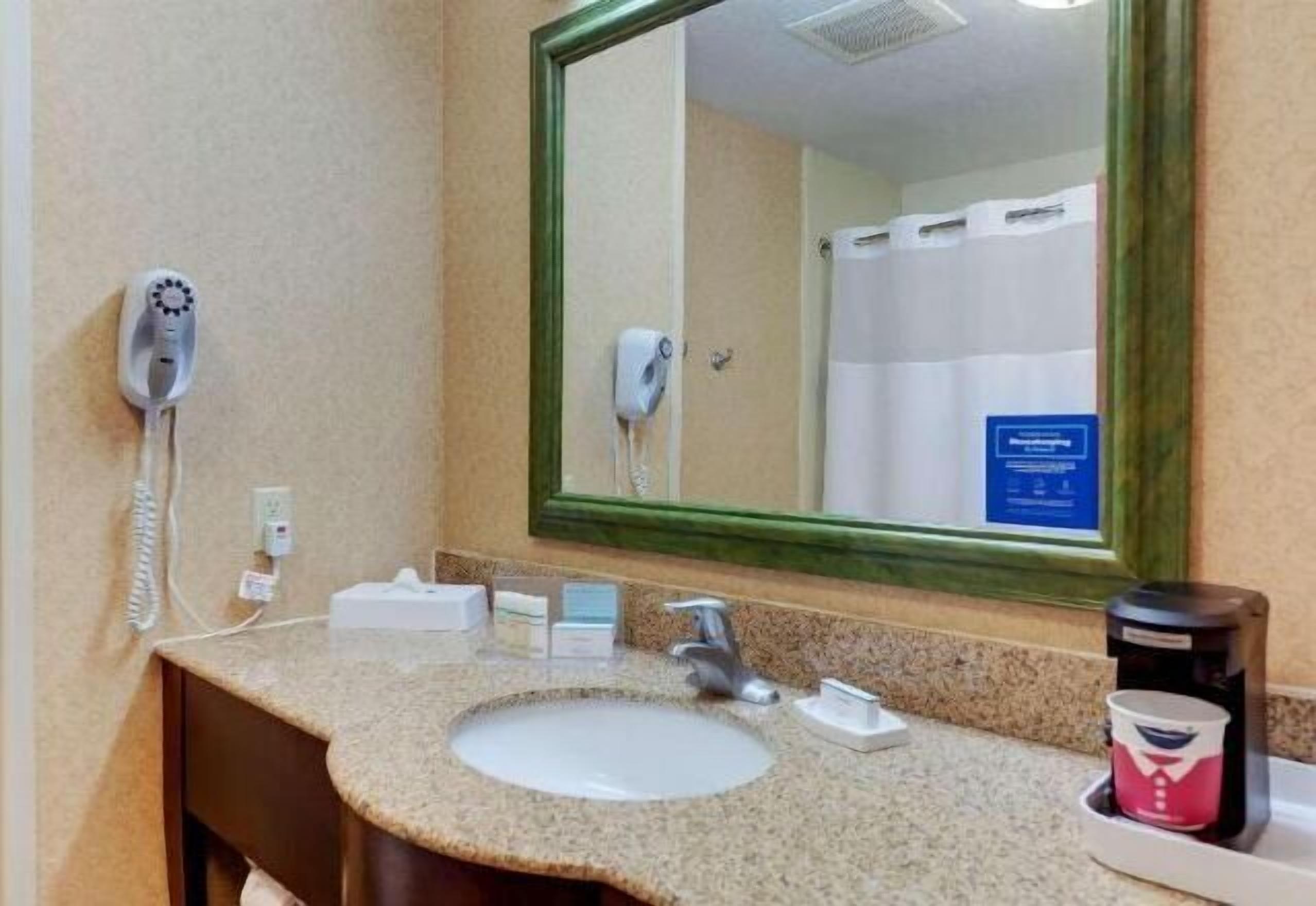 Free toiletries, hair dryer, towels