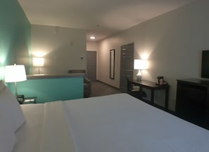 Desk, blackout drapes, iron/ironing board, free WiFi
