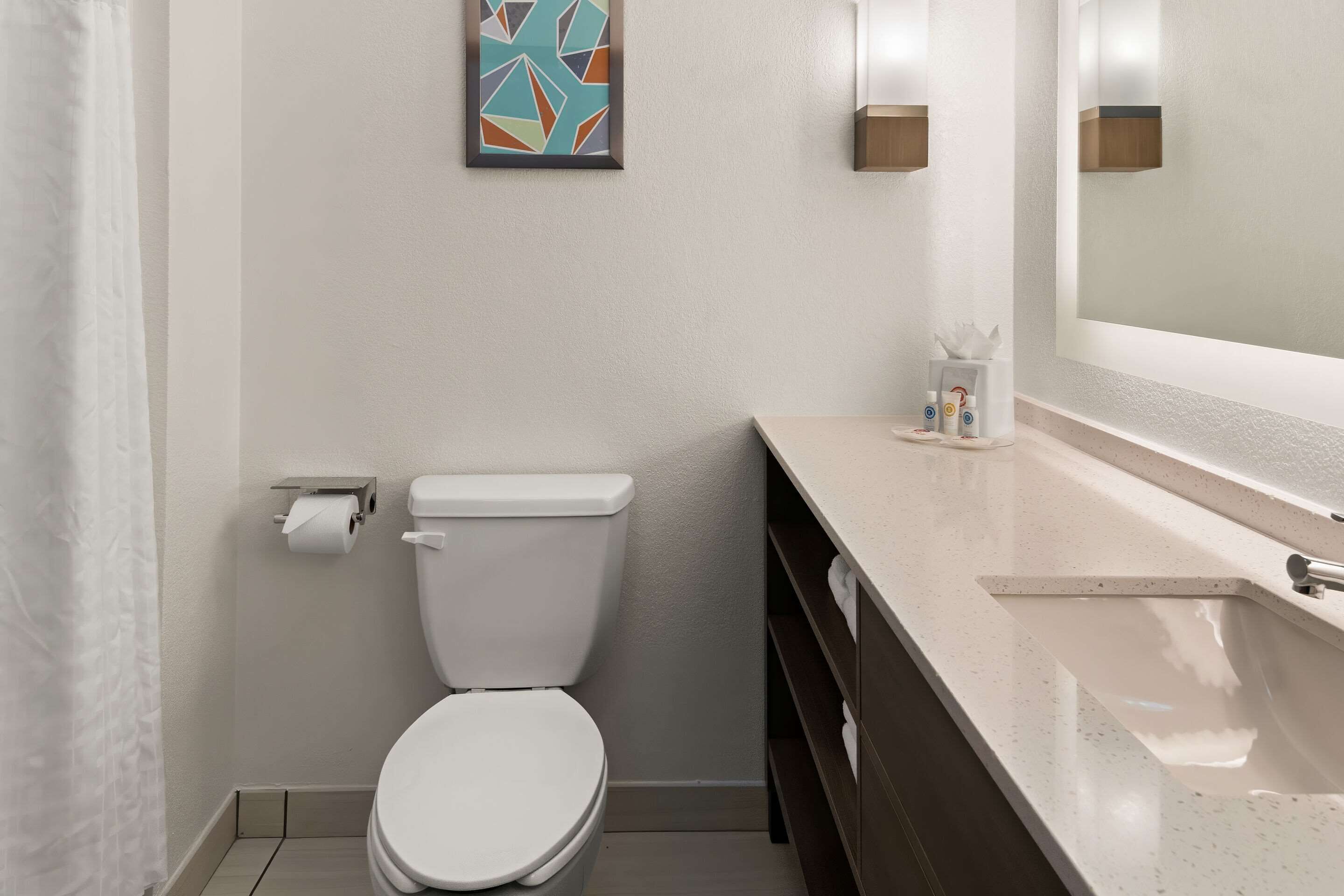 free toiletries, hair dryer, towels