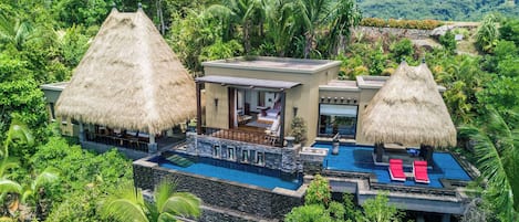 Ocean View Pool Villa | 1 bedroom, premium bedding, minibar, in-room safe