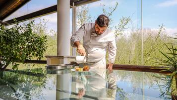 Frühstück, Mittagessen, Abendessen, mediterrane Küche