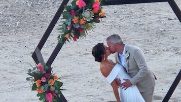 Outdoor wedding area