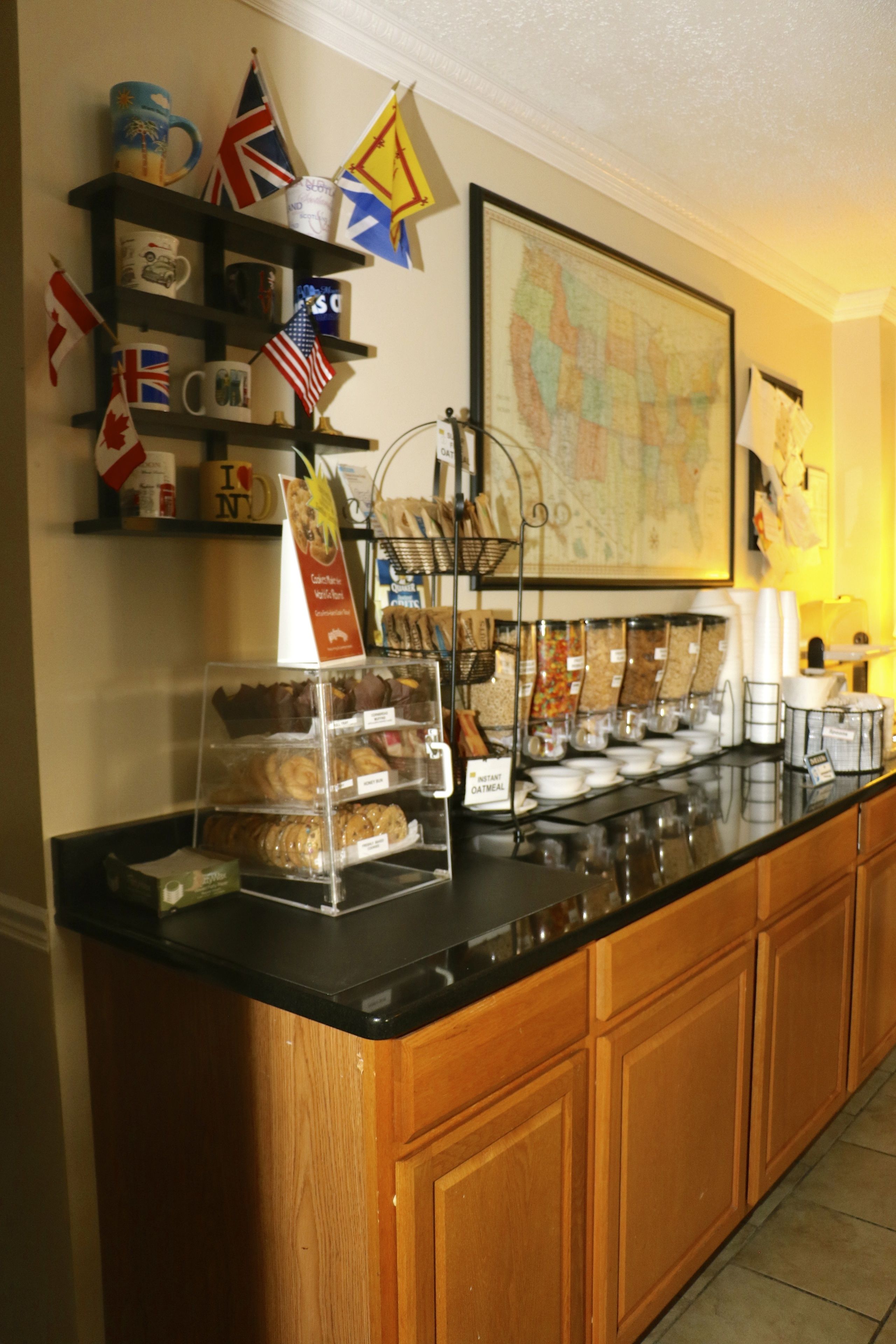 Free daily buffet breakfast