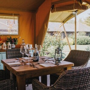 Family Tent, Garden View | Terrace/patio - THE BLAZING DONKEY COUNTRY HOTEL (Deal)