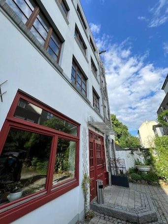 Overnatningsstedets facade. City Apartment Hotel Hamburg