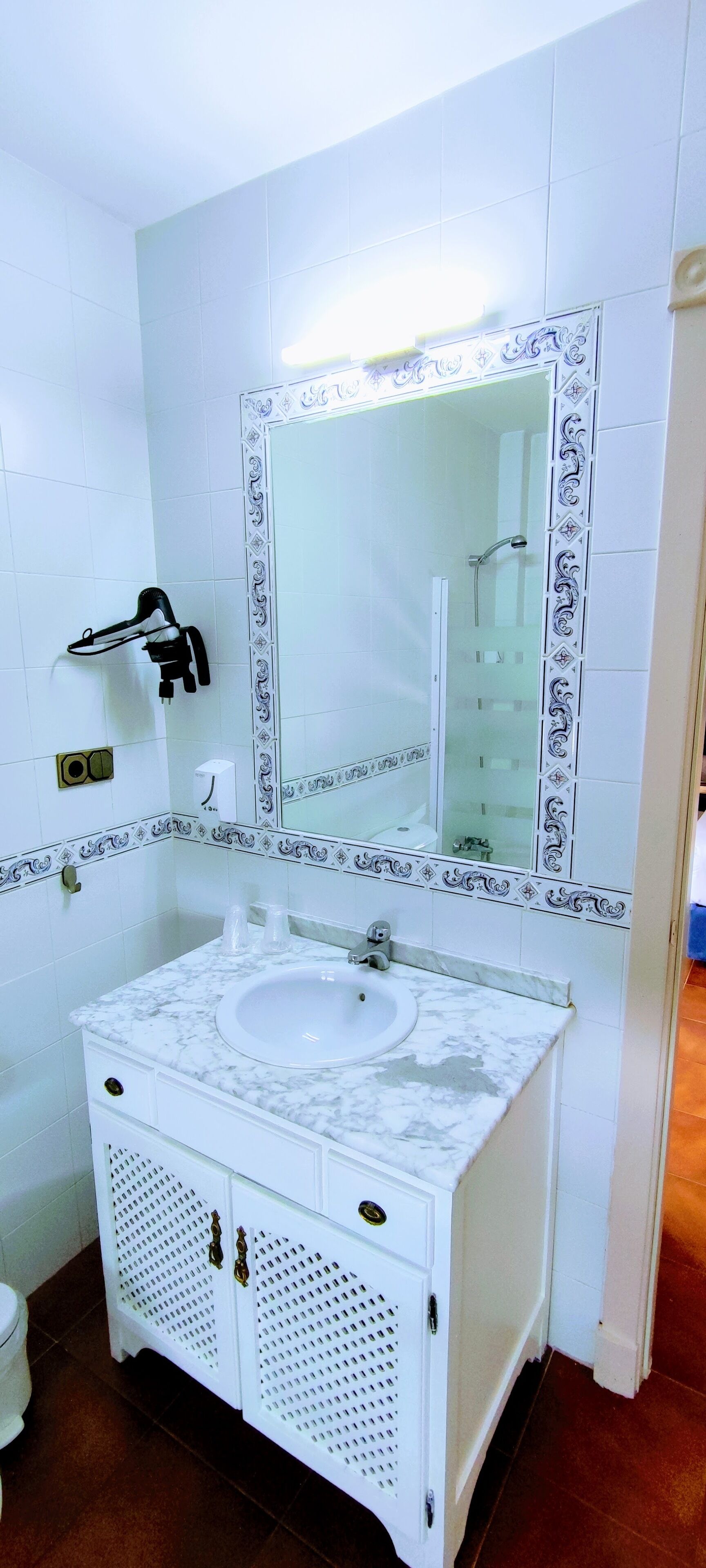 free toiletries, hair dryer, towels, soap