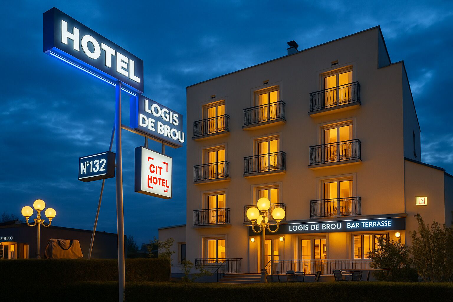 Voorkant van accommodatie