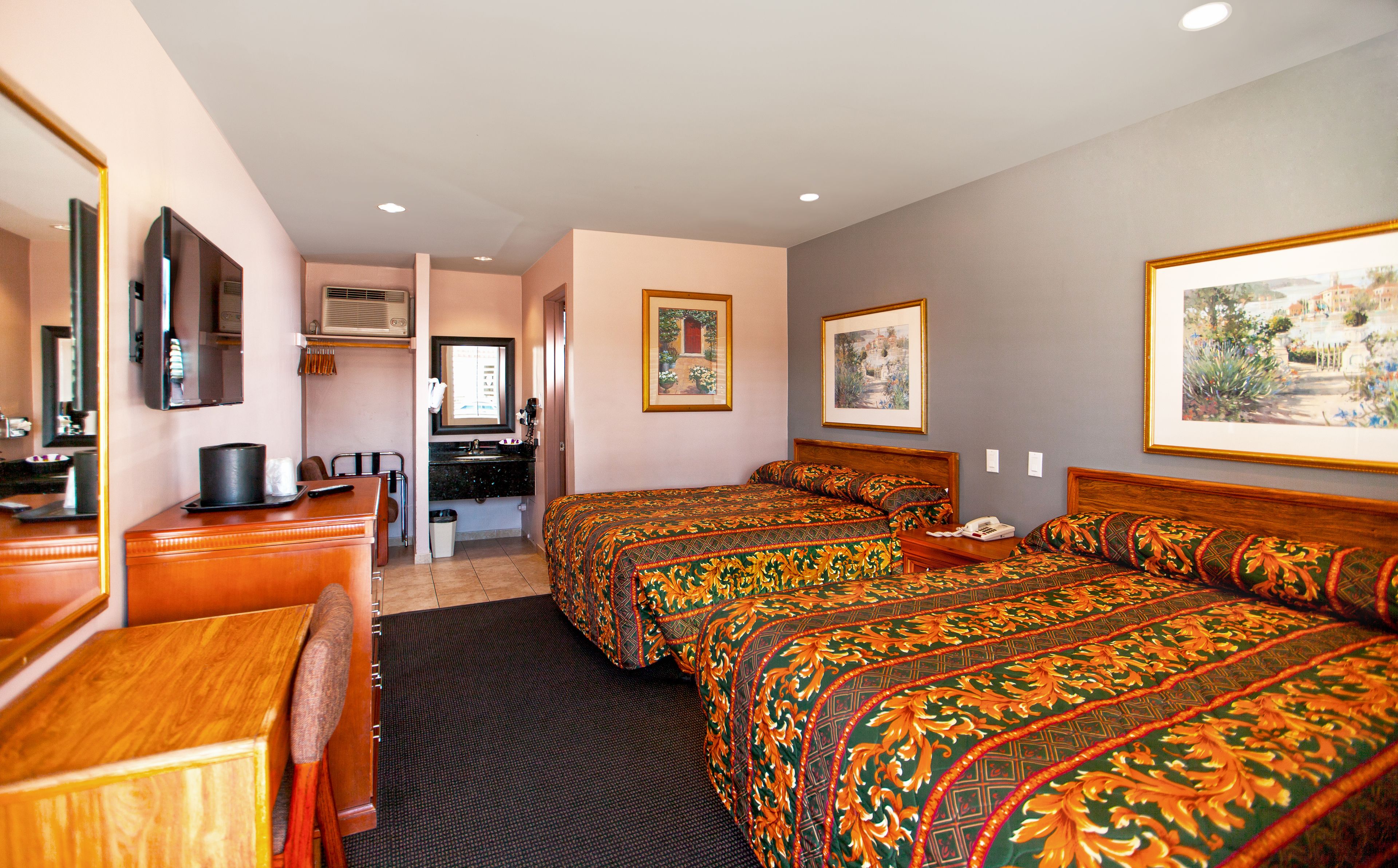 standard room, 2 queen beds | 1 bedroom, iron/ironing board, free wifi, bed sheets