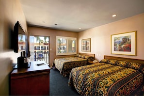 Standard Room, 2 Double Beds | Iron/ironing board, free WiFi, bed sheets - Dunes Inn Sunset (Los Angeles)