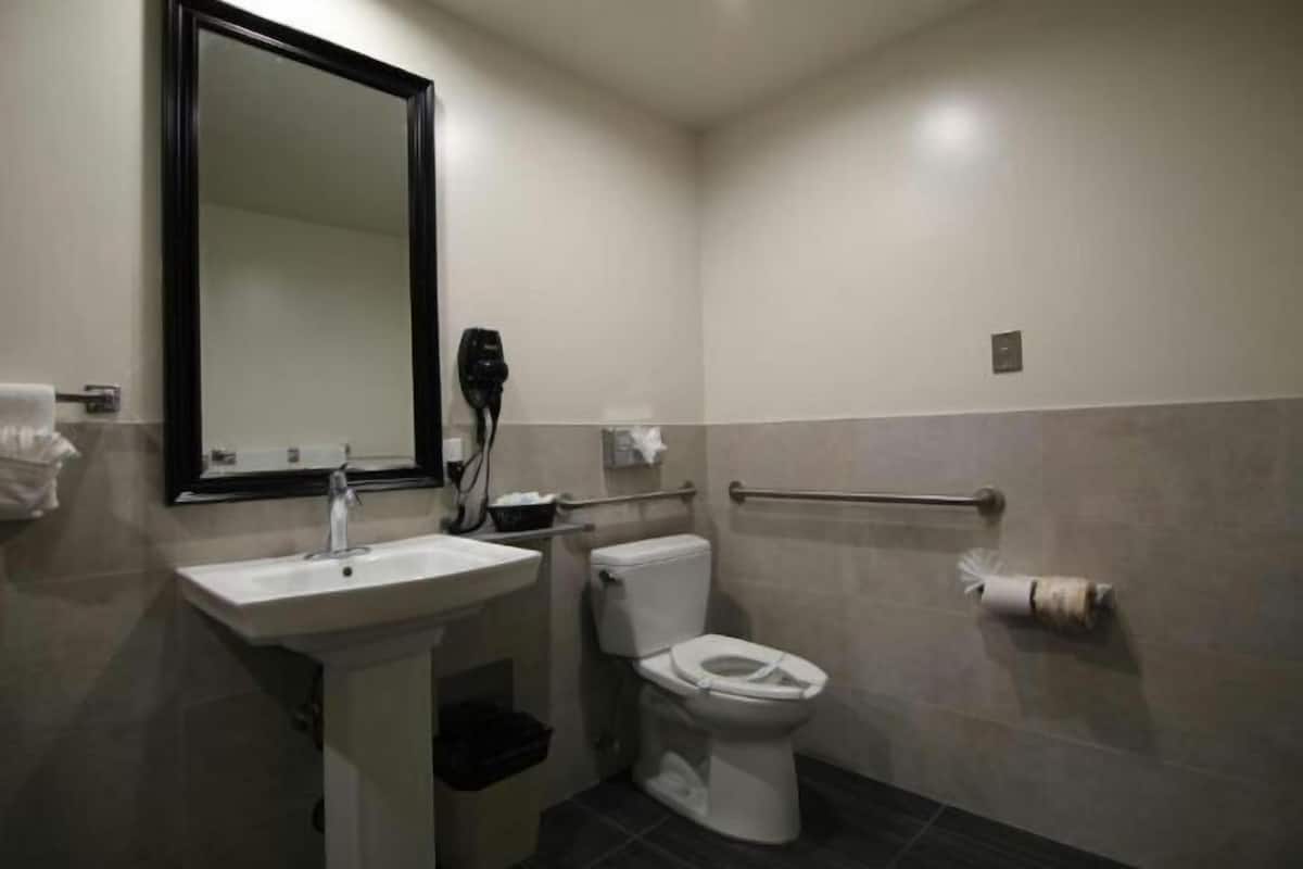 Free toiletries, hair dryer, towels, soap