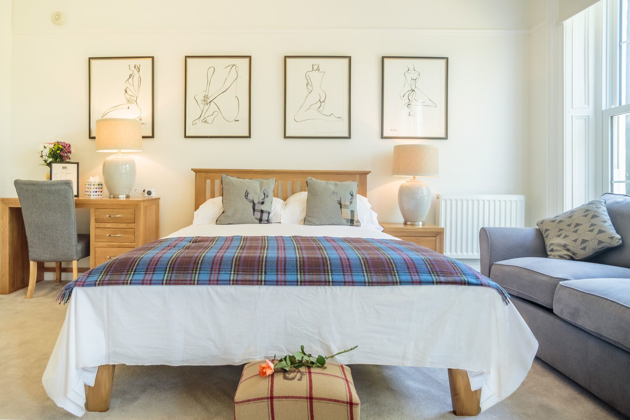 romantic double room | select comfort beds, individually decorated, desk, iron/ironing board