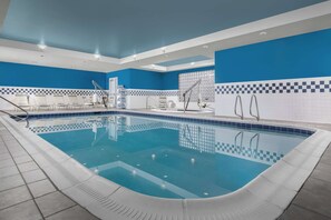 Indoor pool, open 6:00 AM to 10:00 PM, sun loungers